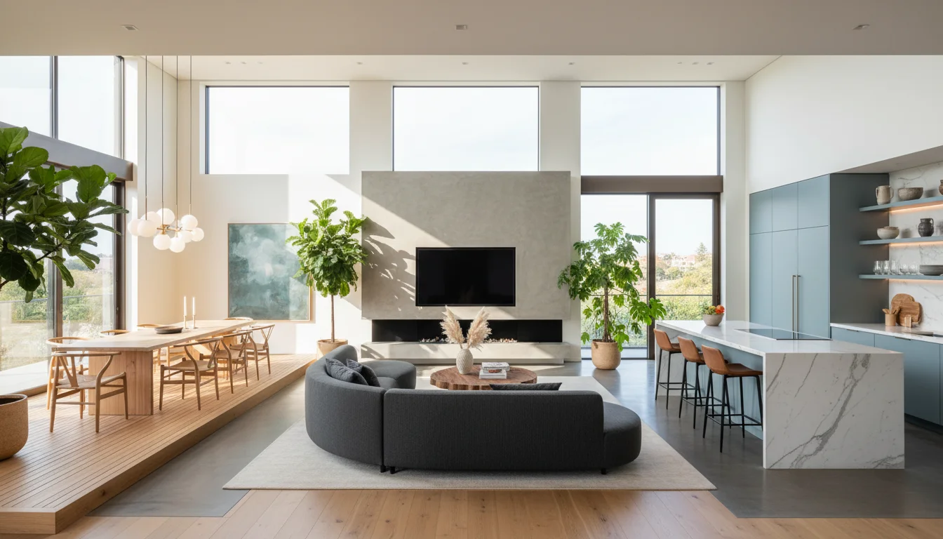 Open-plan haven - open plan home - Open-Plan Haven Integrated Living, Defined Spaces - Discover how create - Gemini Auto Post